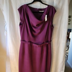 Banana Republic Purple Cowl Neck Dress, 16